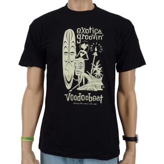 Voodoobeat   Exotica Groovin Hula T Shirt, schwarz