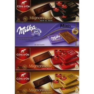 Milka Cote dOr Schokoladen Paket 96 x 10g Vollmilch dunkle Schokolade