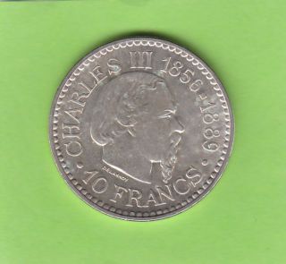  leipzig Monaco 10 Francs Silber 1966, 25 Gramm Feinheit .900