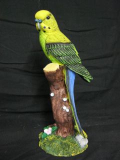 WELLENSITTICH Vogel gelb,Tierfigur,28 cm,Polystone ,Neuware