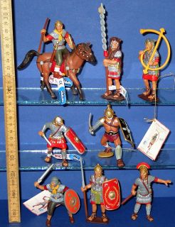 Römer Ritter Pferd Gladiatoren 9 Figuren Bullyland