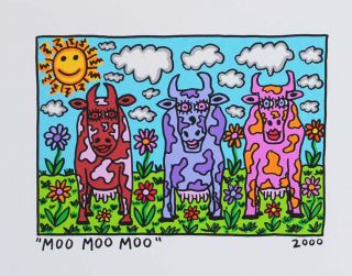Rizzi   Moo Moo Moo   Druck Farblithographie   28.6 x 22.0 cm