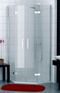 Dusche Duschkabine Fünfeck Fünfeckdusche 90x90 x 200 cm