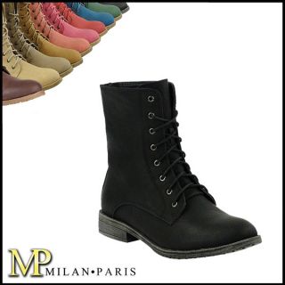 Damen Worker Boots 94722 Schuhe Punk Trendfarben 36 41