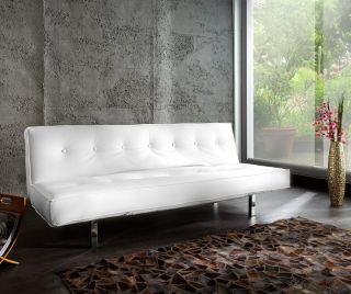 Schlafsofa Nevada 200x85 cm Weiss Sofa mit Schlaffunktion Bettsofa