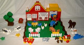 Lego Duplo Bauernhof  große Platte Haus Tiere Zubehör