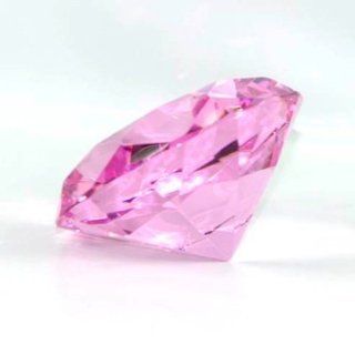 Deko Diamant JUMBO aus geschliffenem Glas   pink Küche