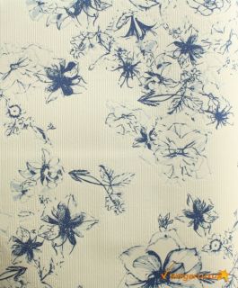 ESPRIT 7 Vliestapete Blumen Vintage 1896 46 189646 weiß blau