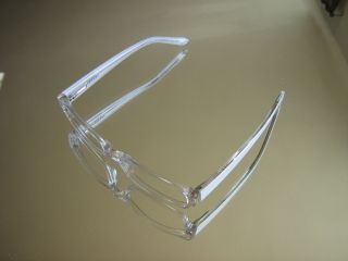 Highlight + Kunststoff Brille + transparent / weiss + + NEU