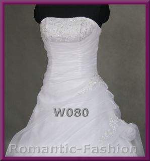 Elegantes Brautkleid; Weiß od.Creme Gr. 34 bis 54+NEU♥