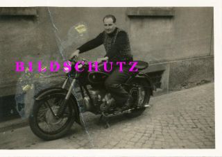 altes Foto Motorrad Krad Oldimer IFA MZ BK 350 Zschopau (59)