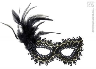 Augenmaske Verona schwarz Karneval Venedig Maske zum Kostuem Barock