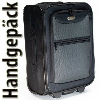 Handgepäck Koffer Reise Trolley Boardgepäck geeignet Nylon schwarz