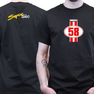 Marco Simoncelli Super Sic 58 DS T Shirt Schwarz