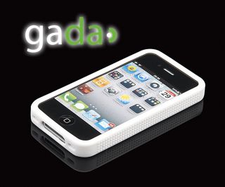 iPhone 4 4S Bumper Silikon Weiß Tasche Hülle Case Schutz Etui Cover