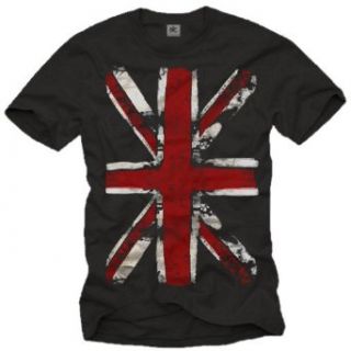 Vintage England T Shirt UNION JACK Flagge schwarz Männer S XXXL