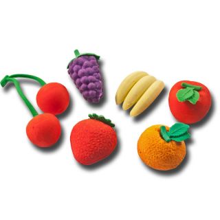 6er Set Radiergummi Radierer Früchte Obst