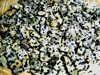 60 80 Steine zum Basteln 8 15 mm Dalmatiner Jaspis