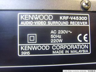 Kenwood KRF V4530D 5.1 Surround Receiver.