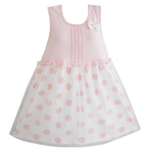 Girls Dress Pink Dot Dress Children Clothing SZ 3 4 Y