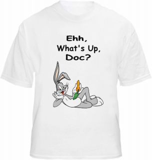 Bugs Bunny T shirt Whats Up Doc Cartoon Quote Tee
