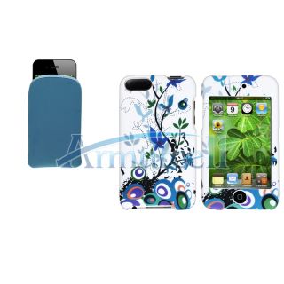 Blau Bunt Blume Weiß Frühling Tasche Hülle Cover Case für iPod