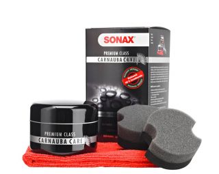 Sonax Premium Class Carnauba Care Wax Wachs + Schwamm + Tuch Politur