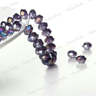 72 Kristall Glas perlen Swarovski Rondelle Beads Anhänger basteln