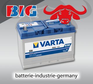 Autobatterie VARTA ASIA G8 Pluspol links 12V 95Ah 95 Ah ersetzt 70 80