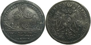 C84 Nürnberg 1 Taler 1629 Stadtansicht / mit Titel Ferdinands II