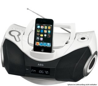 Radiorecorder CD/ AUX IN iPhone/iPod Dock FB Weiss