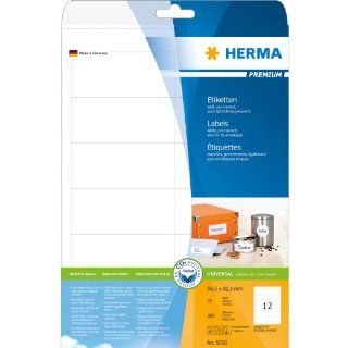 HERMA 5056 SuperPrint Etiketten, 96,5 x 42,3 mm, mit Rand, weiss