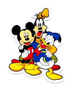 Mickey Mouse and Friends Goofy Donald Duck Wall Decor Motorcycle Car