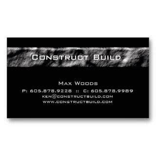 Construction Contractor Business Card Rock