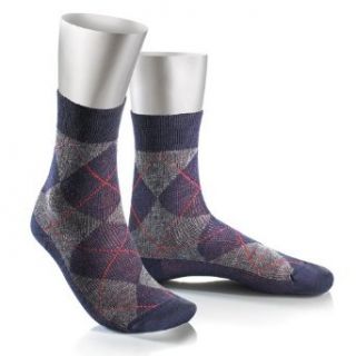 Socken mit KARO Muster, Schurwolle mit Polyamid Bekleidung
