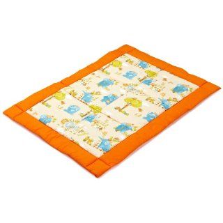 Eckert 62.9624/49   Krabbeldecke, 100 x 135 cm, Elefant / Rand orange