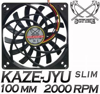 SCYTHE Kaze Jyu SLIM Lüfter 2000rpm 92 / 100 mm x 12 mm Festplatten