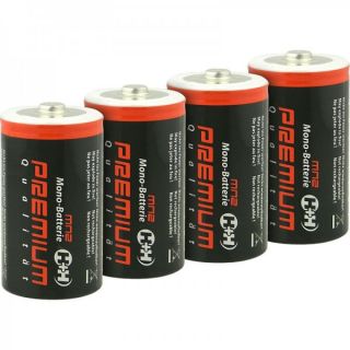 Zink Kohle Batterie Typ Mono D 4er Pack Qualität!