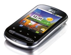 LG P350 Optimus Me Smartphone (7,11 cm (2,8 Zoll) Display, Touchscreen