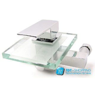 Design Badewannen Wasserfall Armatur Wasserhahn Glas Chrom 