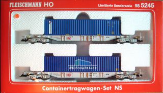 Fleischmann 98 5245; Containertragwagen Set NS