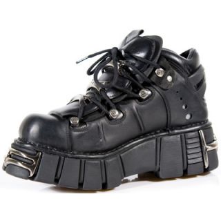 New Rock Schuhe Gothic Cyber Boots Plateau Leder NEU