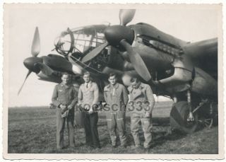 Foto Heinkel He 111 Bomber Flugzeug Flugzeugführer Piloten FFS