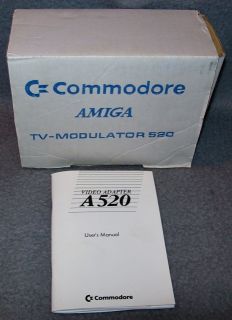 Commodore A520 Amiga 500 TV Modulator 520 mit Kabel OVP Anleitung TOP