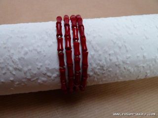 Stück Feine Elegante Rote Bambus Korallen Armbänder 18 cm