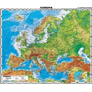 XXL 1, 64 Meter   Original handgezeichnete Relief Europa Karte mit