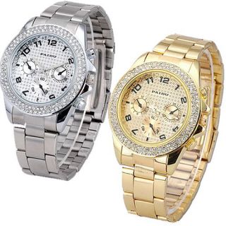 Neu Luxus Strass Damen Uhr Damenuhr Quarzuhr Armbanduhr