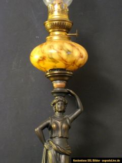 alte Petroleumlampe, ca. 1890 Figurenlampe, Groß 70cm