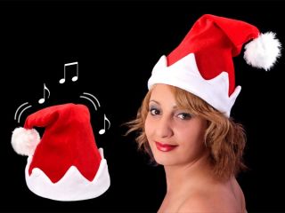 Weihnachtsmütze Nikolausmütze blinkende Mütze mit Musik 115