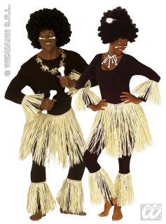 Afrika,5 tlg.Zulu Set, Bastrock Arm  u. Beinkleid Kostüm,Karneval